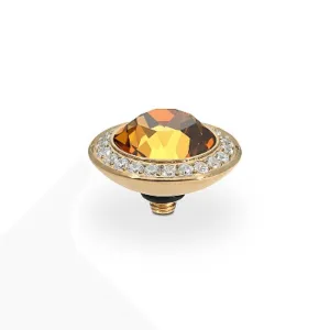 Qudo Tondo Deluxe 13mm Gold Topper - Light Amber