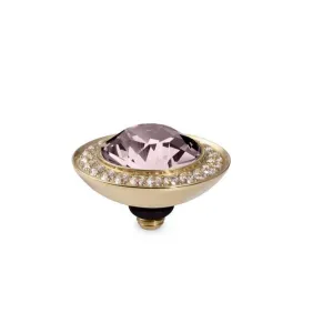 Qudo Tondo Deluxe 13mm Gold Topper - Light Amethyst