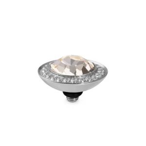Qudo Tondo Deluxe 13mm Silver Topper - Light Gold Quartz
