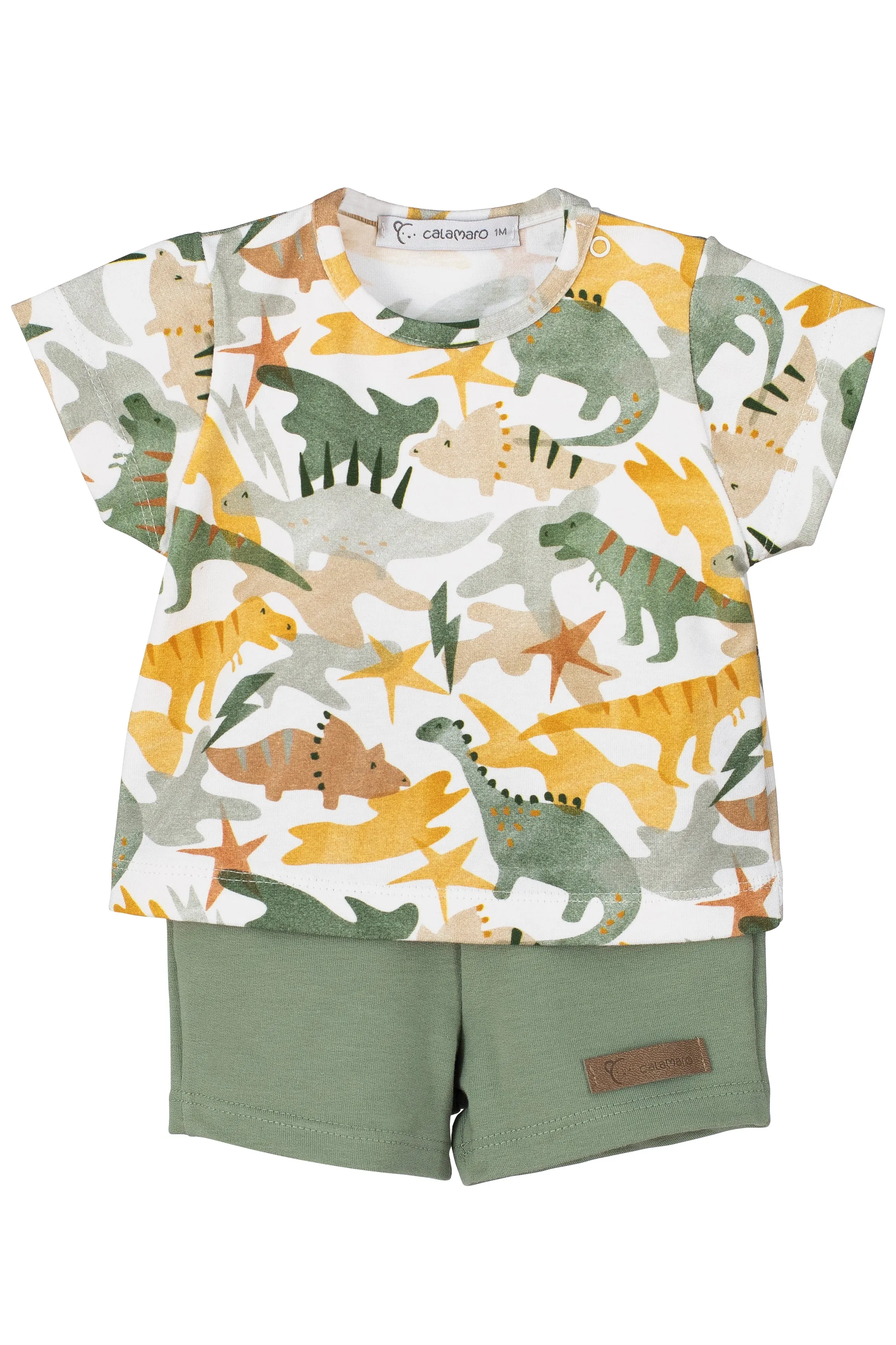 "Apollo" Dinosaur Print Top & Shorts