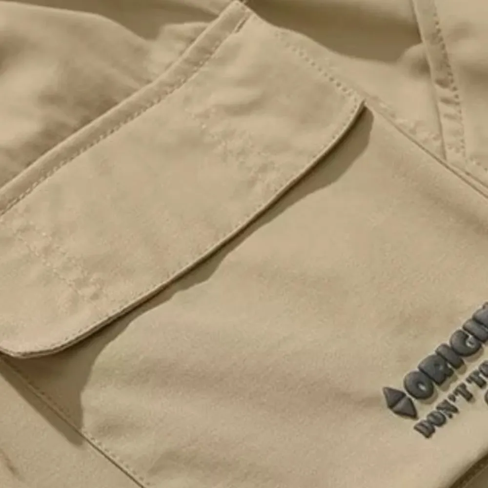 "Japanese Solid Color Cargo" Shorts