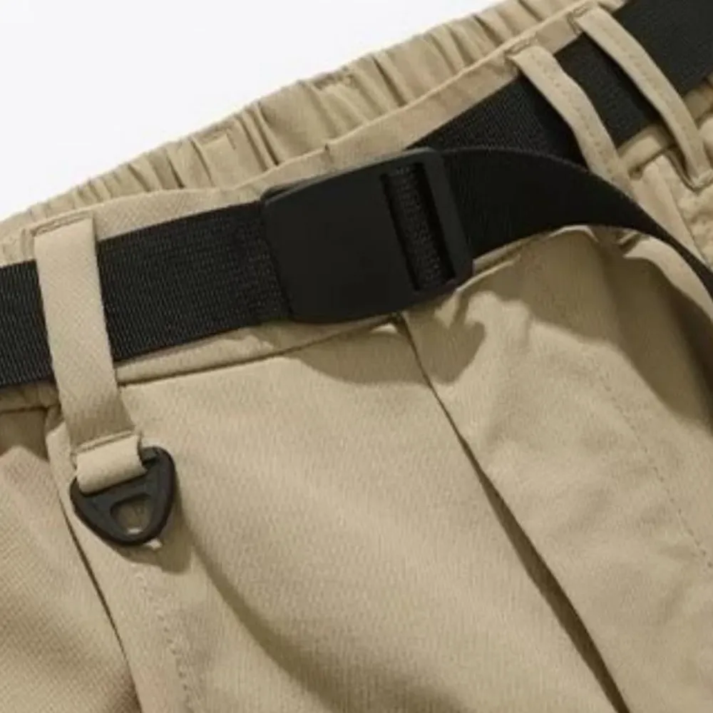 "Japanese Solid Color Cargo" Shorts