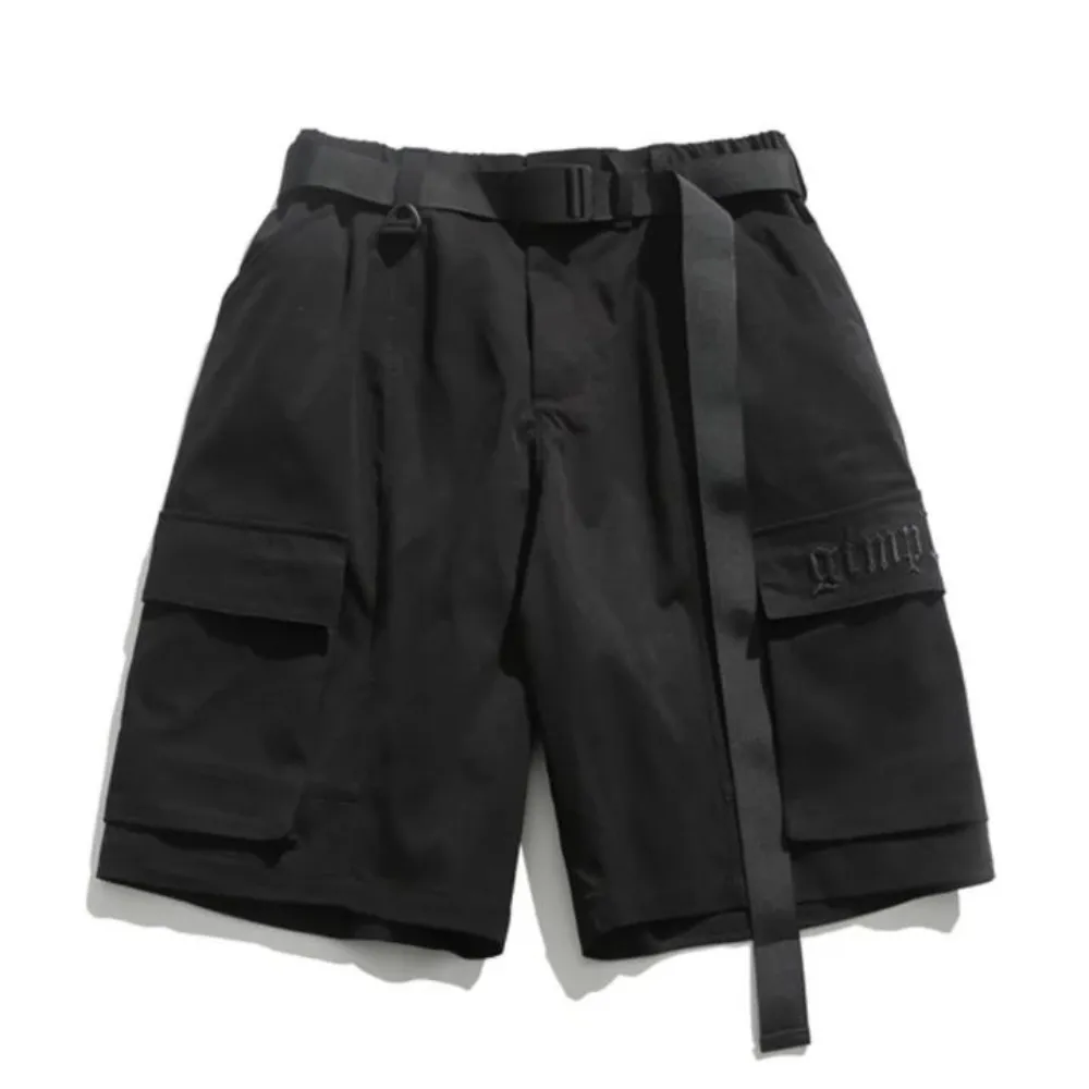 "Japanese Solid Color Cargo" Shorts