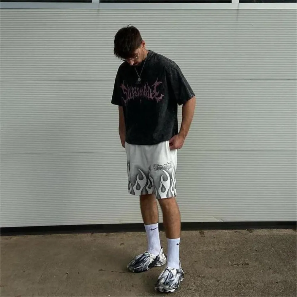 "Urban Sports Flame Cotton" Shorts