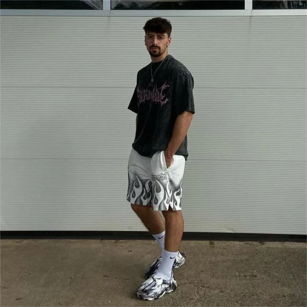 "Urban Sports Flame Cotton" Shorts