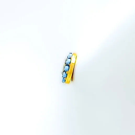 Refined Charming 21k Gold Evil Eye Stone Tops