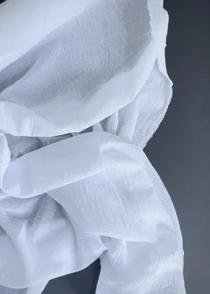 Ripple Cotton Gauze, White