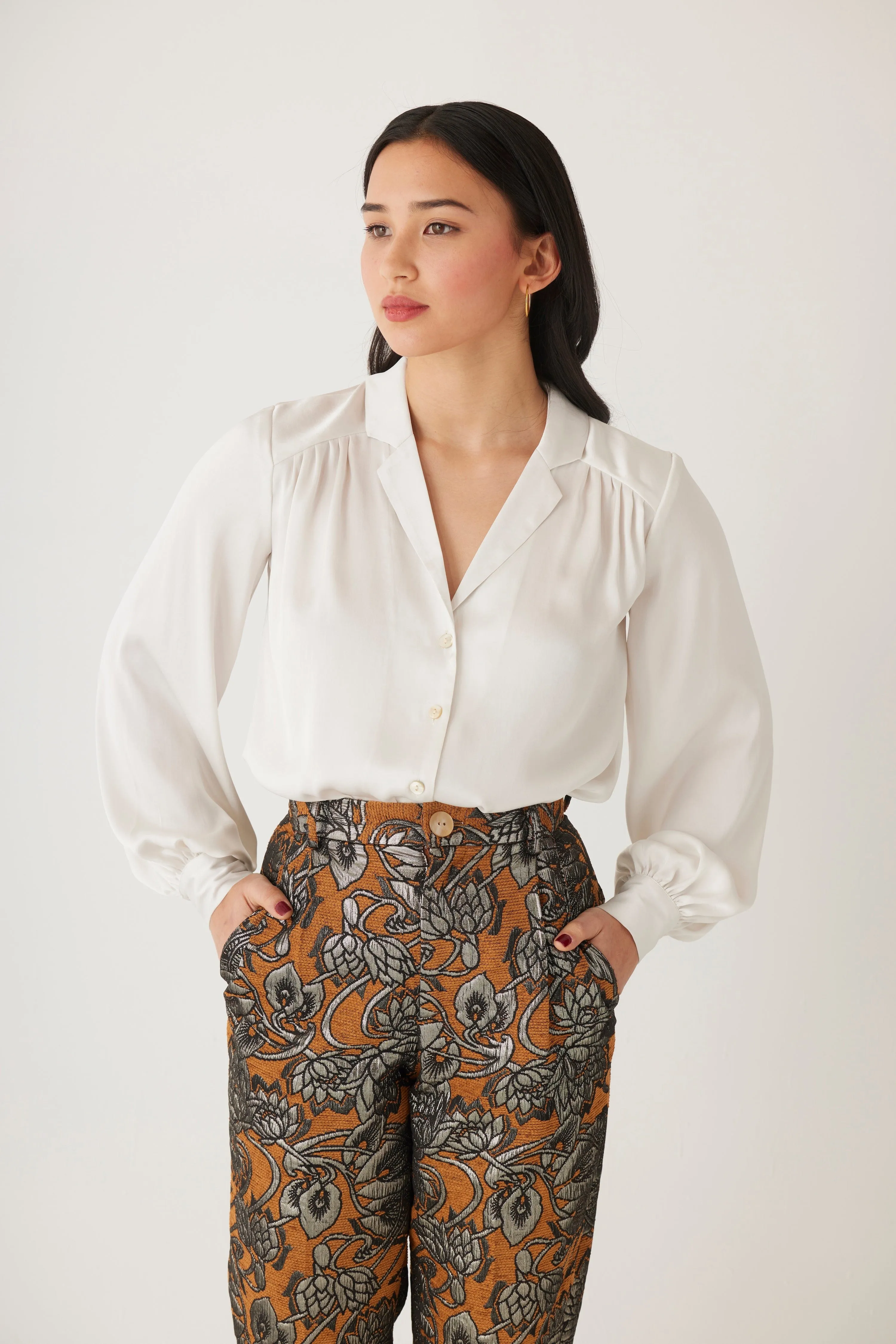 Rose Blouse in Japanese Charmeuse