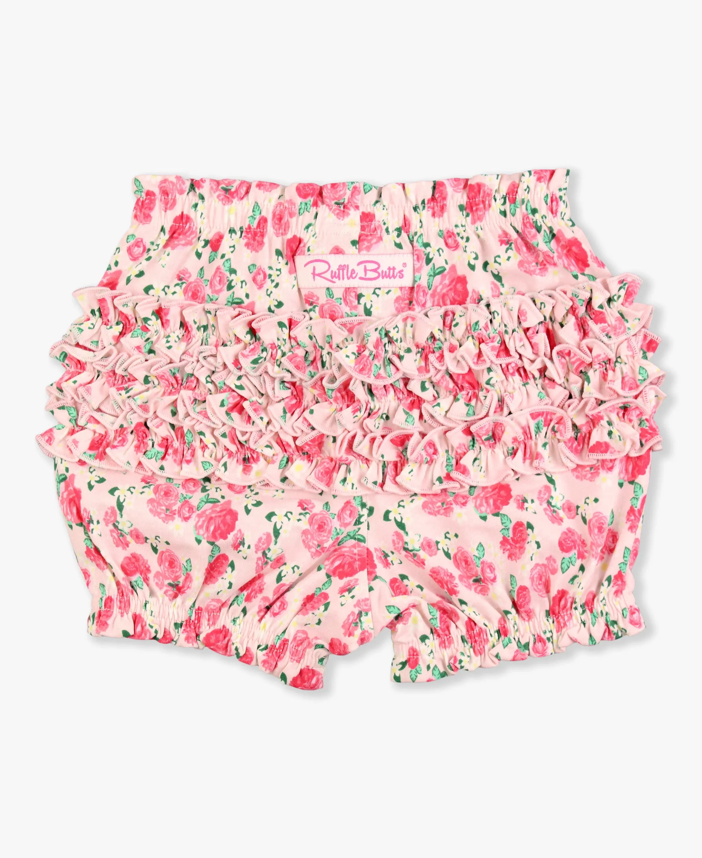 RuffleButts - English Roses Ruffle Knit Bloomer/Shorts