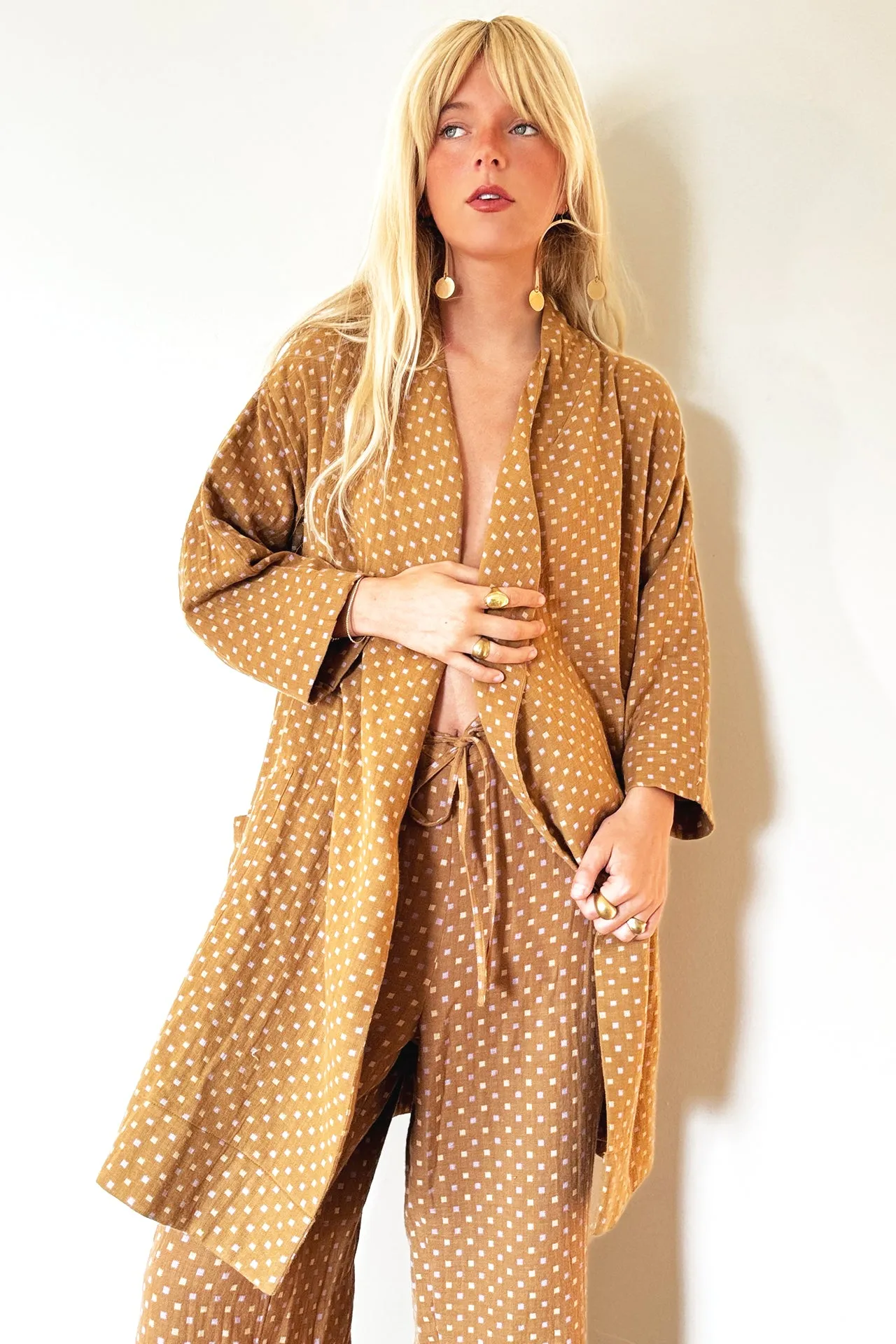 Rujuta Sheth Brooklyn Kimono- Square Dot