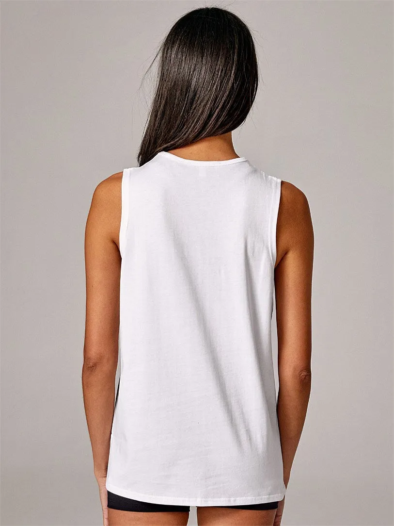 RUNNING BARE EASY RIDER 2.0 MUSCLE TANK WHITE