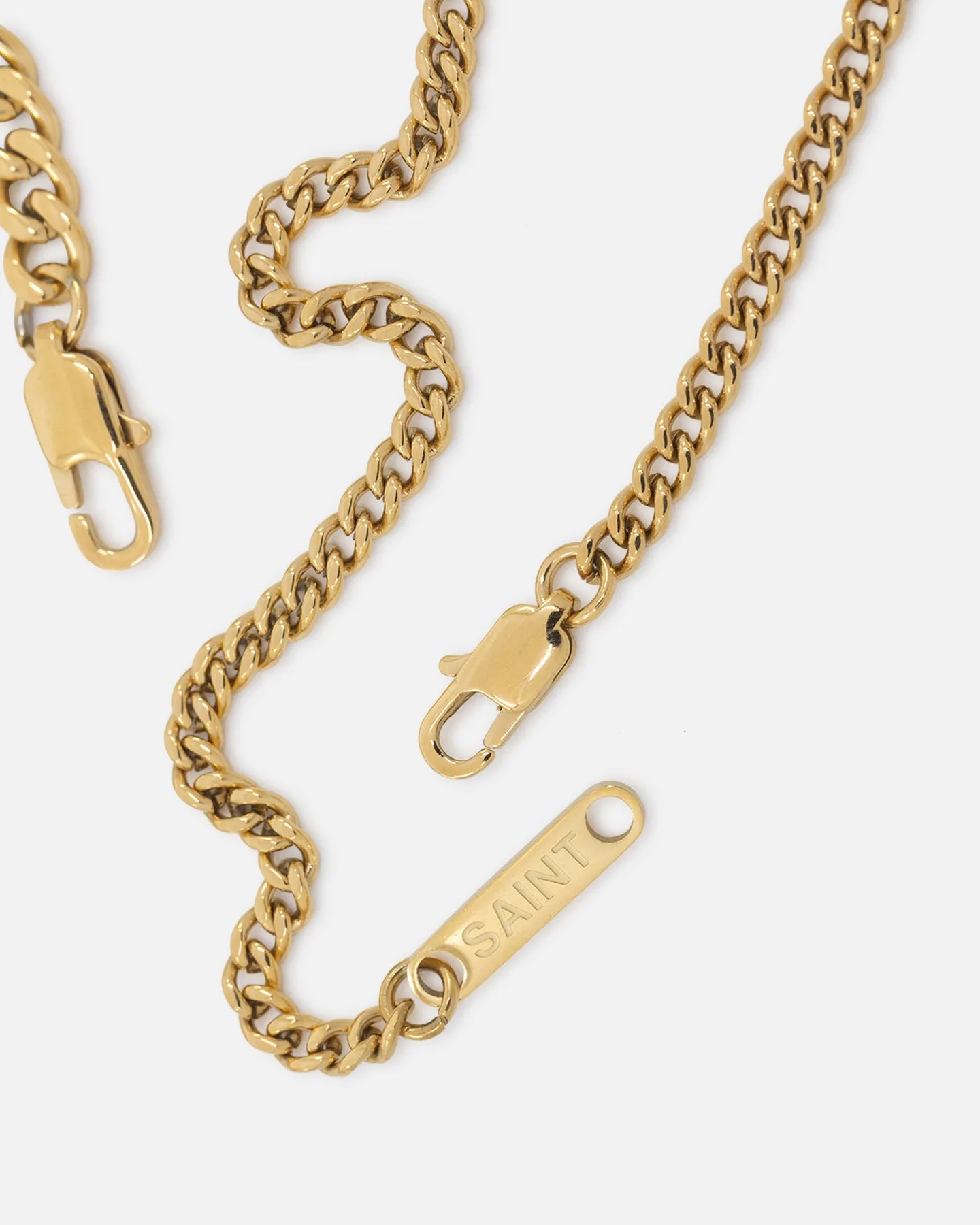 Saint Morta Duo Cuban Chain Set Gold