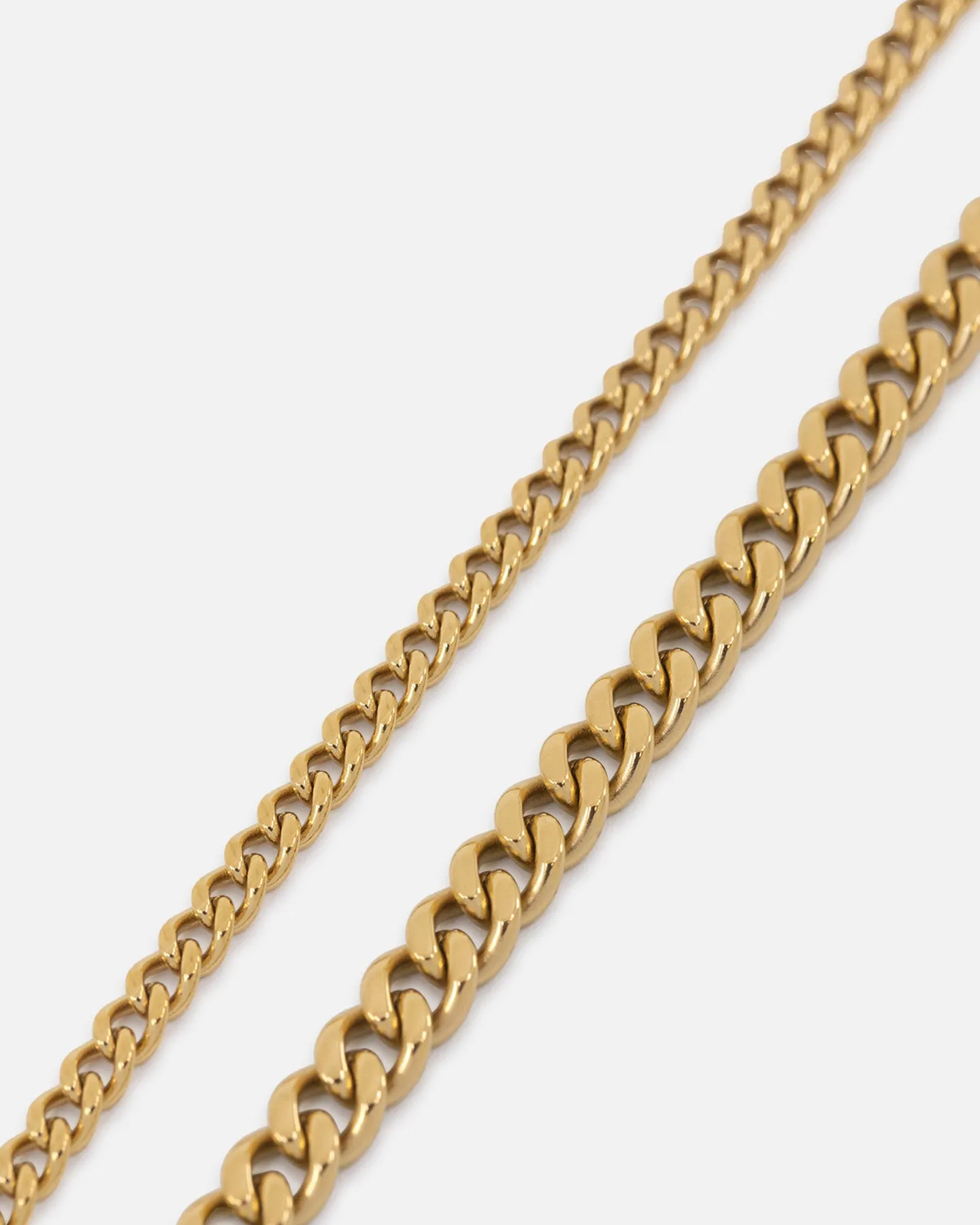 Saint Morta Duo Cuban Chain Set Gold