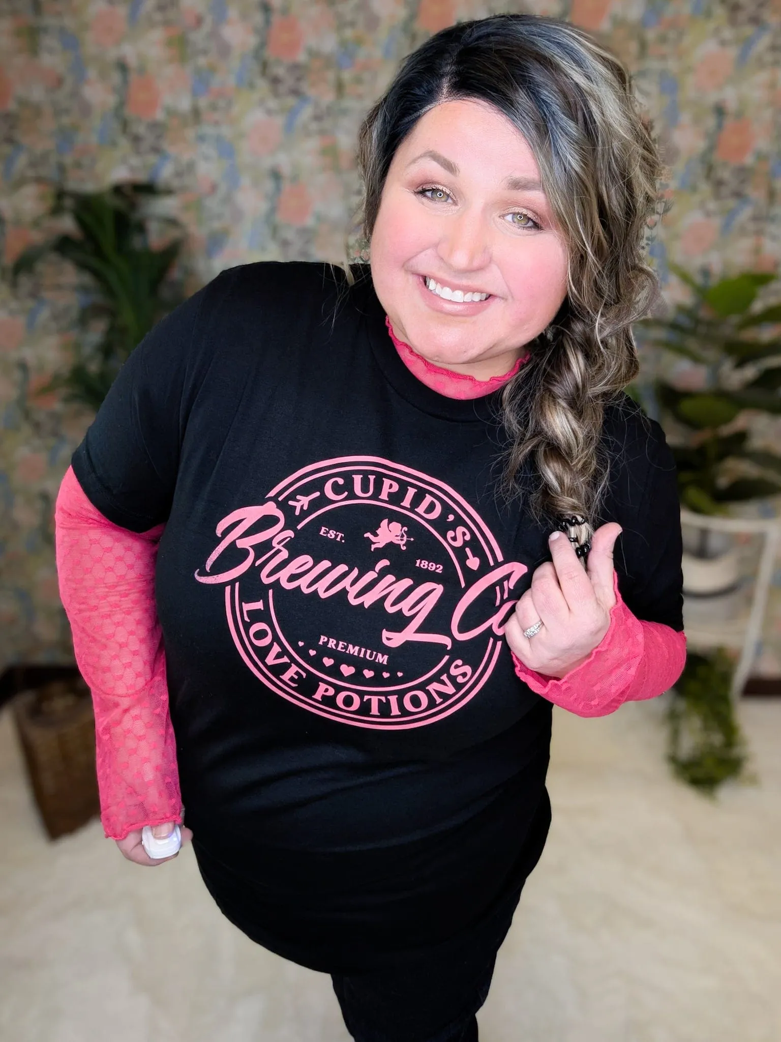 SALE- Cupid's Potion Brewing Tee on Black