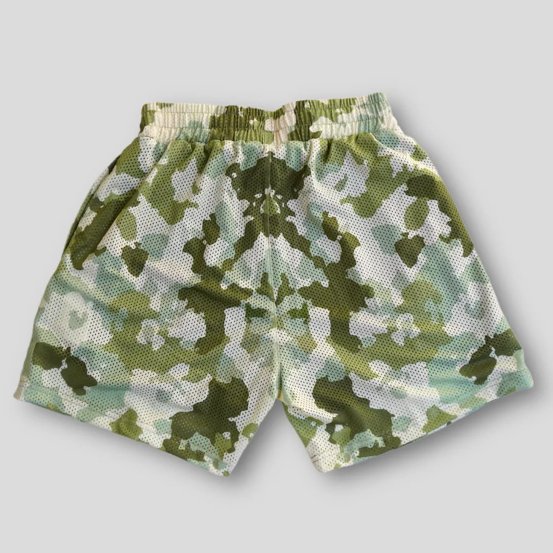SAND CAMO MESH SHORTS