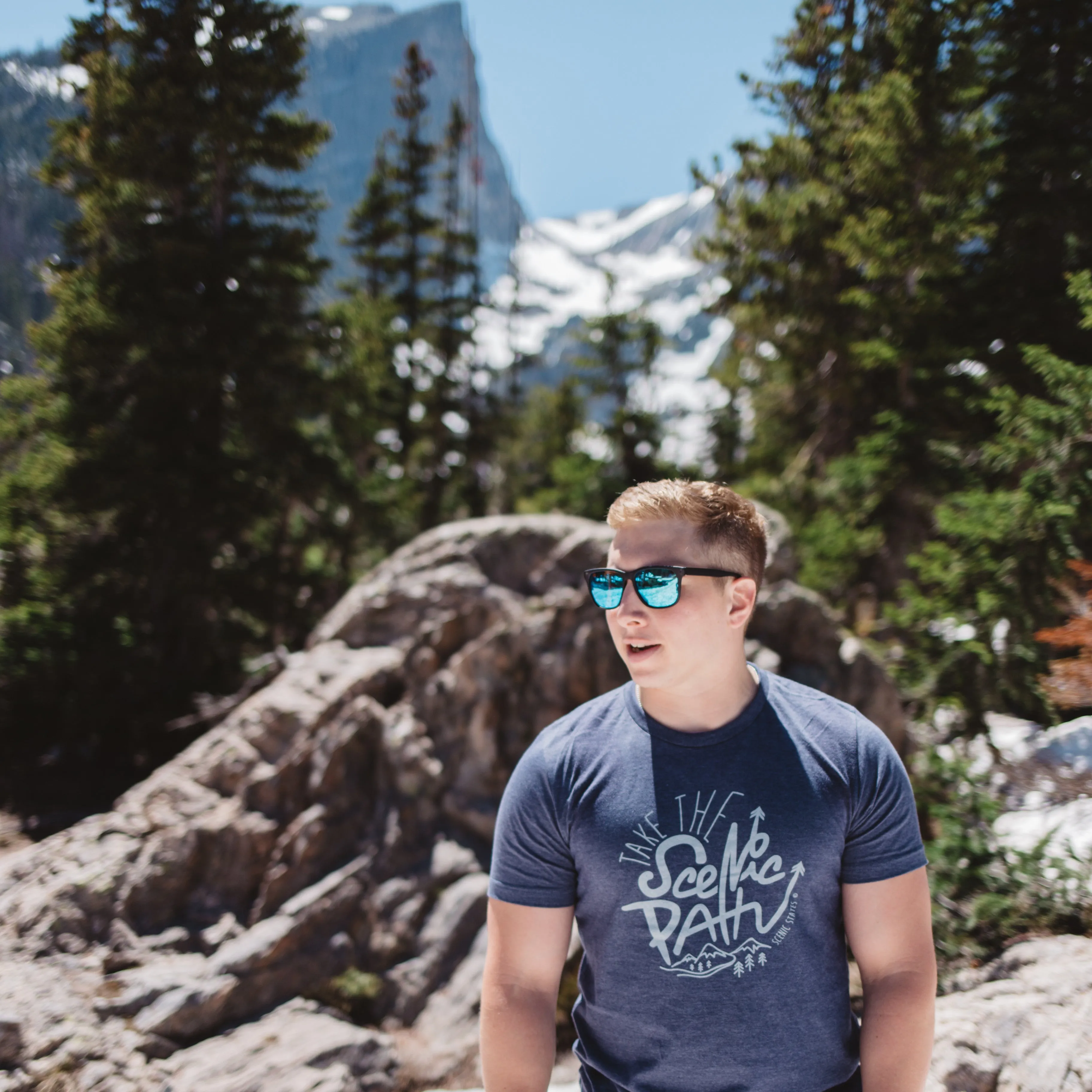 Scenic Path Tee | Heather Navy