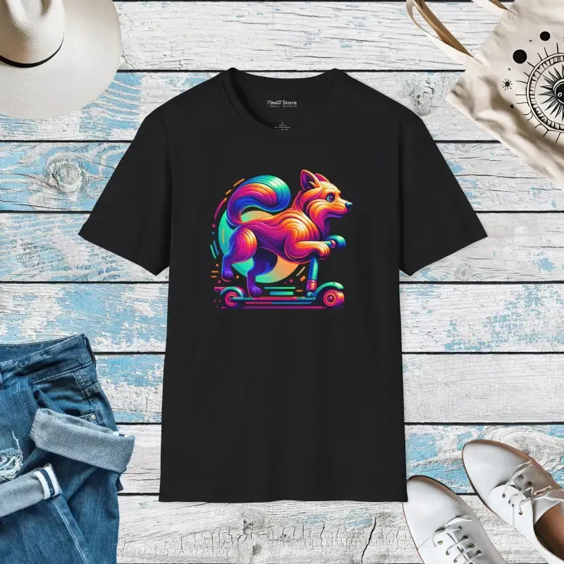 Scooter Tee Casual Comfort Dog Riding Ring Spun Style