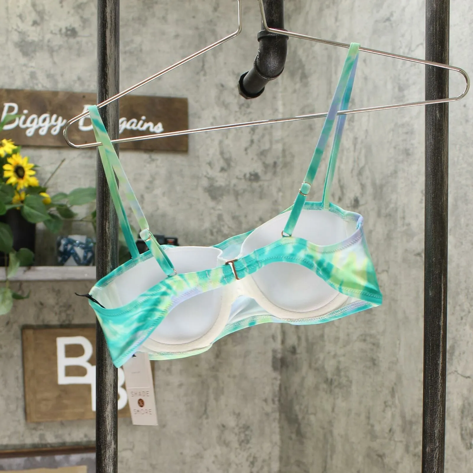 Shade & Shore Women's Tie Dye Light Lift Bralette Bikini Swim Top