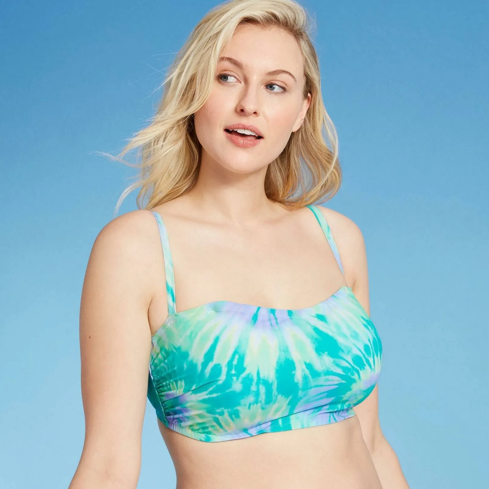 Shade & Shore Women's Tie Dye Light Lift Bralette Bikini Swim Top