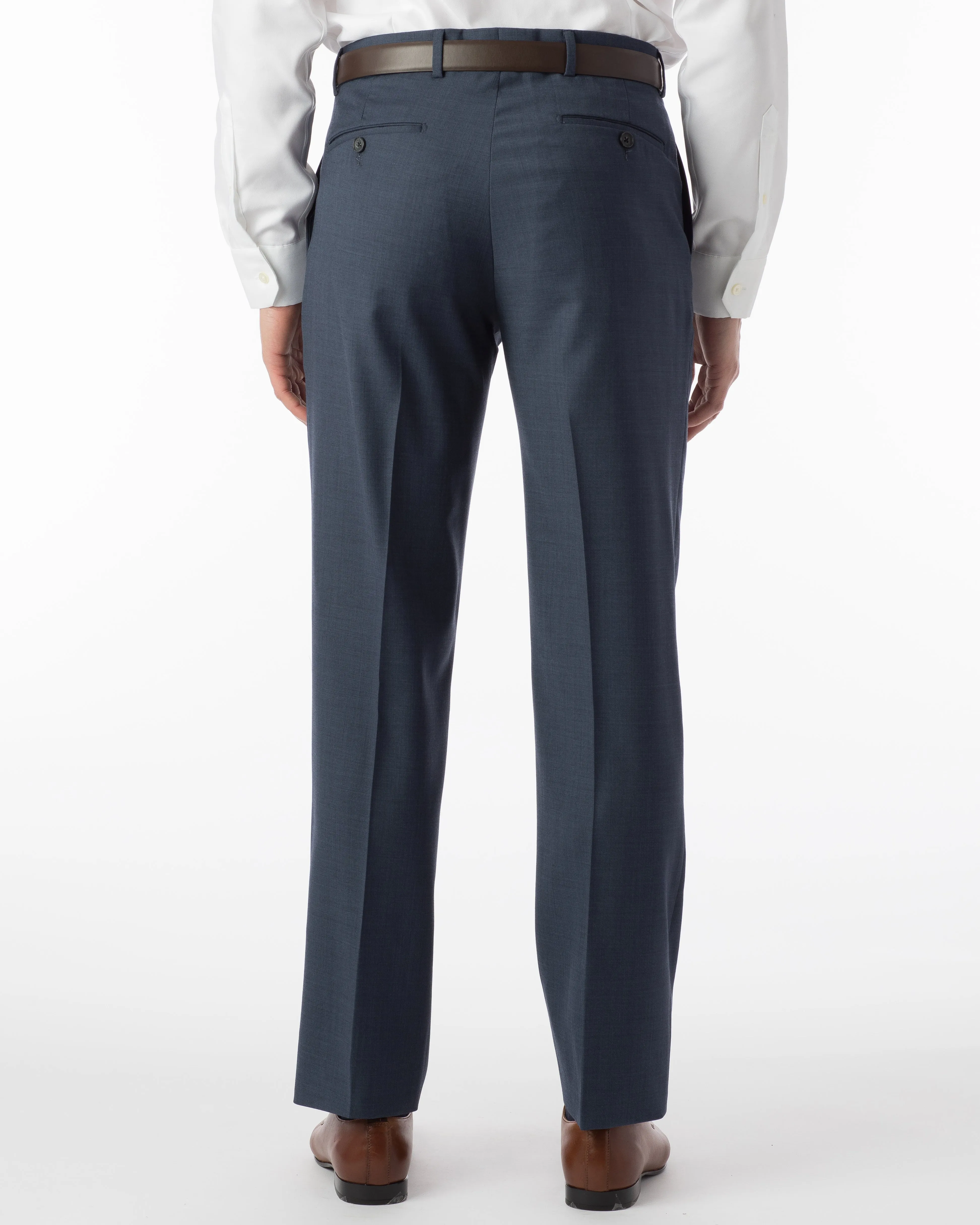 Sharkskin Dress Trouser - New Navy
