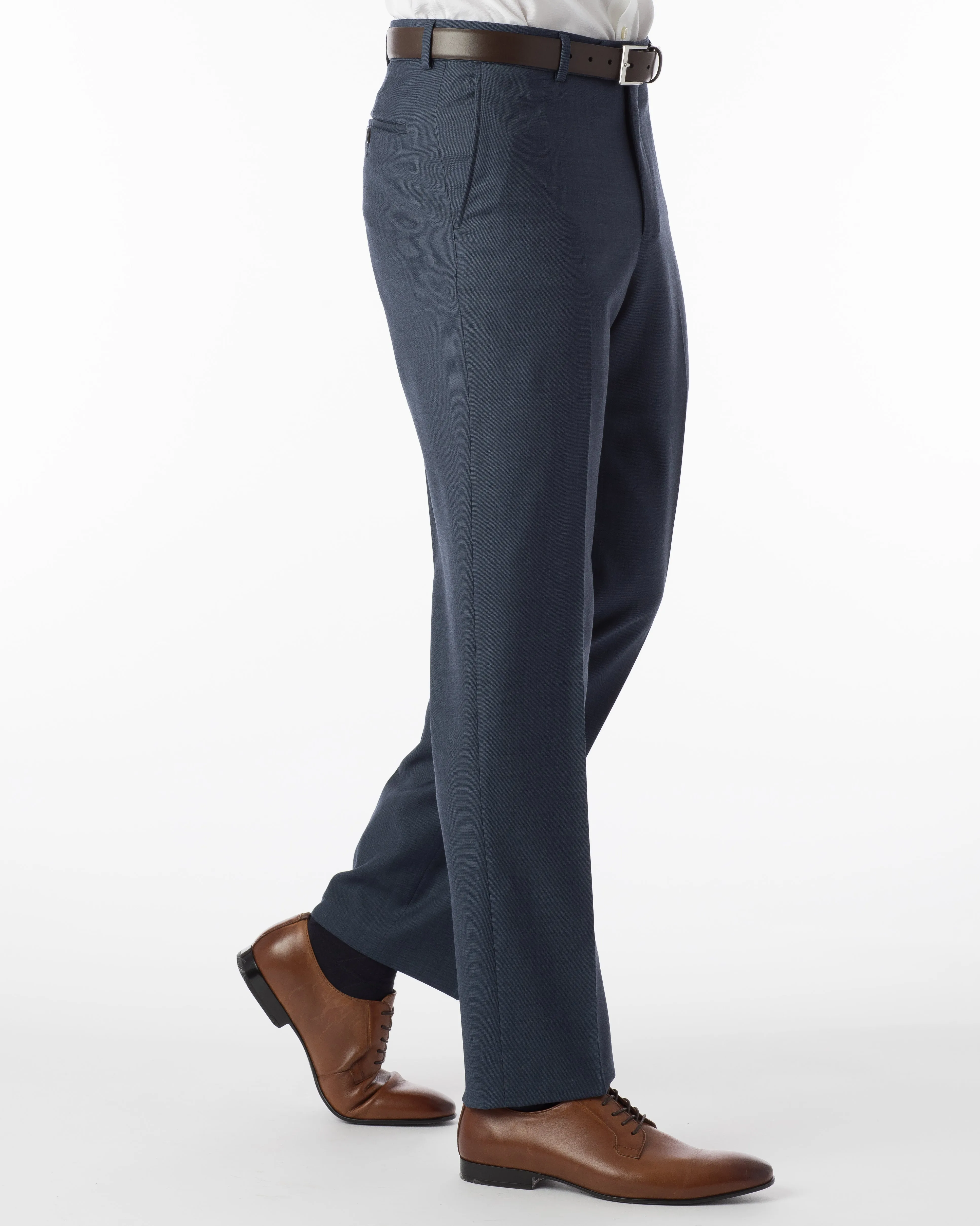 Sharkskin Dress Trouser - New Navy