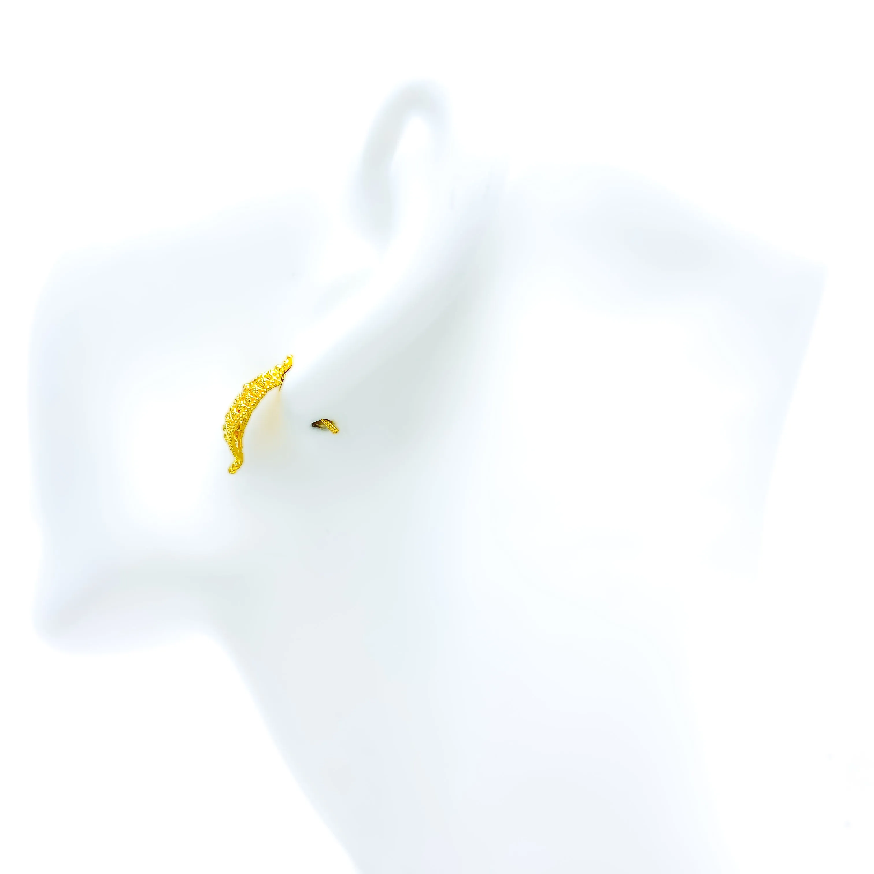 Shimmering Marquise 22k Gold Earrings