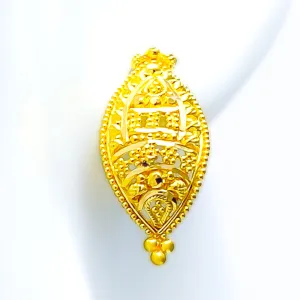 Shimmering Marquise 22k Gold Earrings