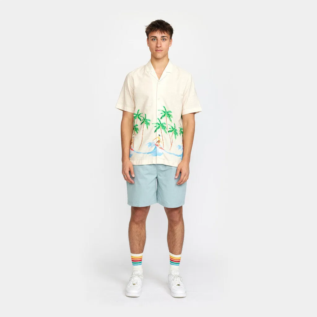 Short-sleeved Cuban Shirt / 3104 - Offwhite