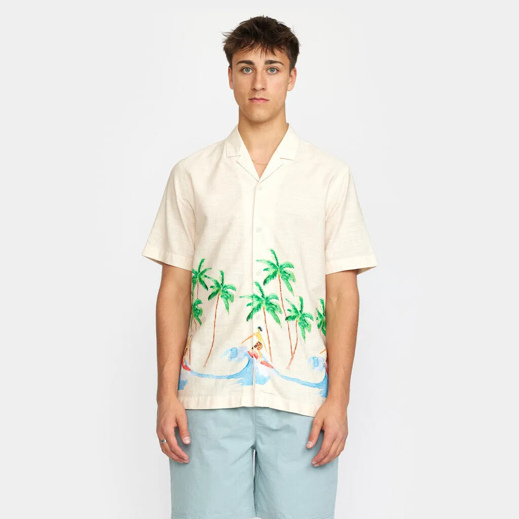 Short-sleeved Cuban Shirt / 3104 - Offwhite
