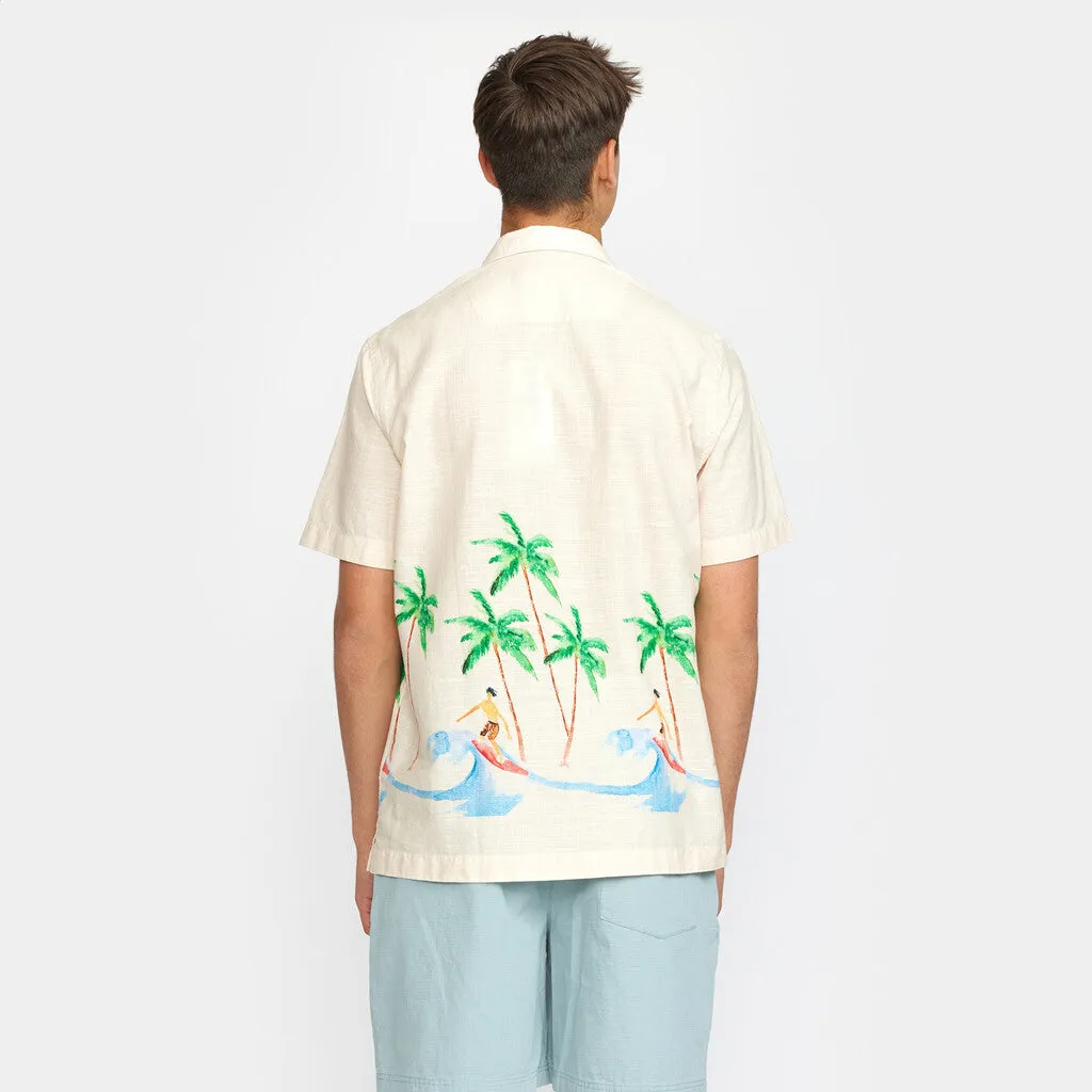 Short-sleeved Cuban Shirt / 3104 - Offwhite