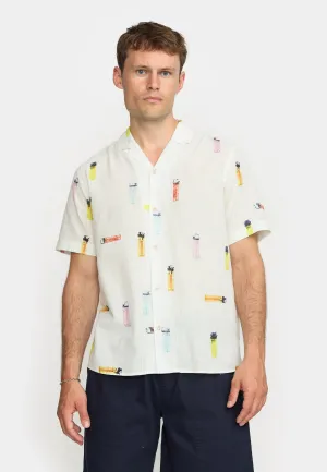 Short-sleeved Cuban Shirt / 3170 - Offwhite