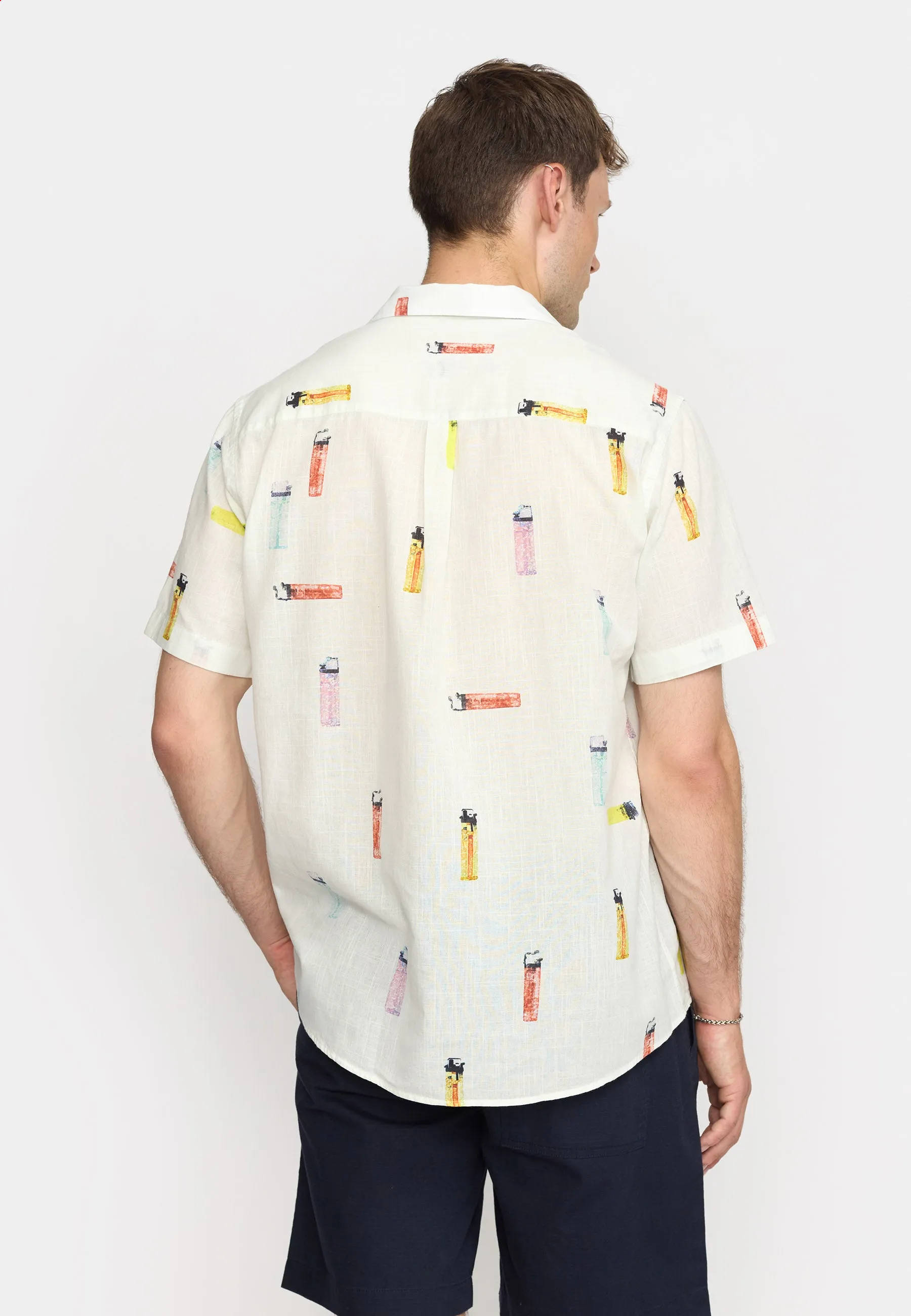 Short-sleeved Cuban Shirt / 3170 - Offwhite