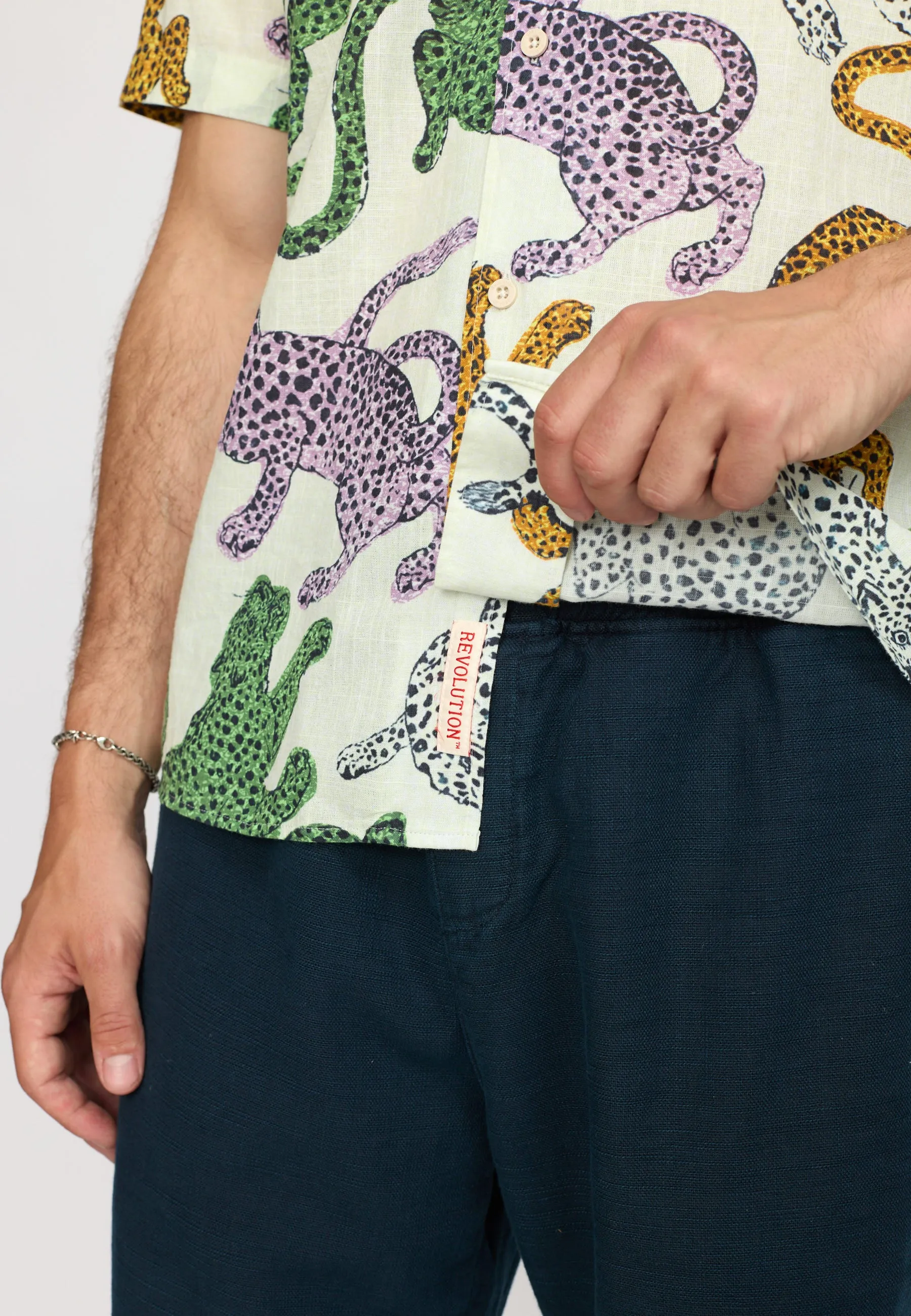 Short-sleeved Cuban Shirt / 3171 - Multi