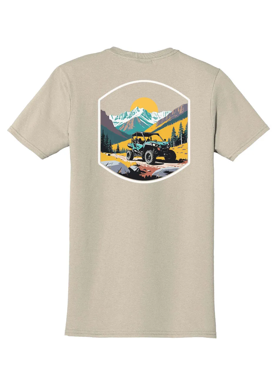 Side by Side Back Print with Pocket Print T-Shirt