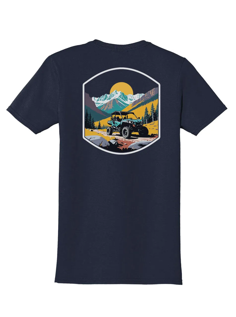 Side by Side Back Print with Pocket Print T-Shirt