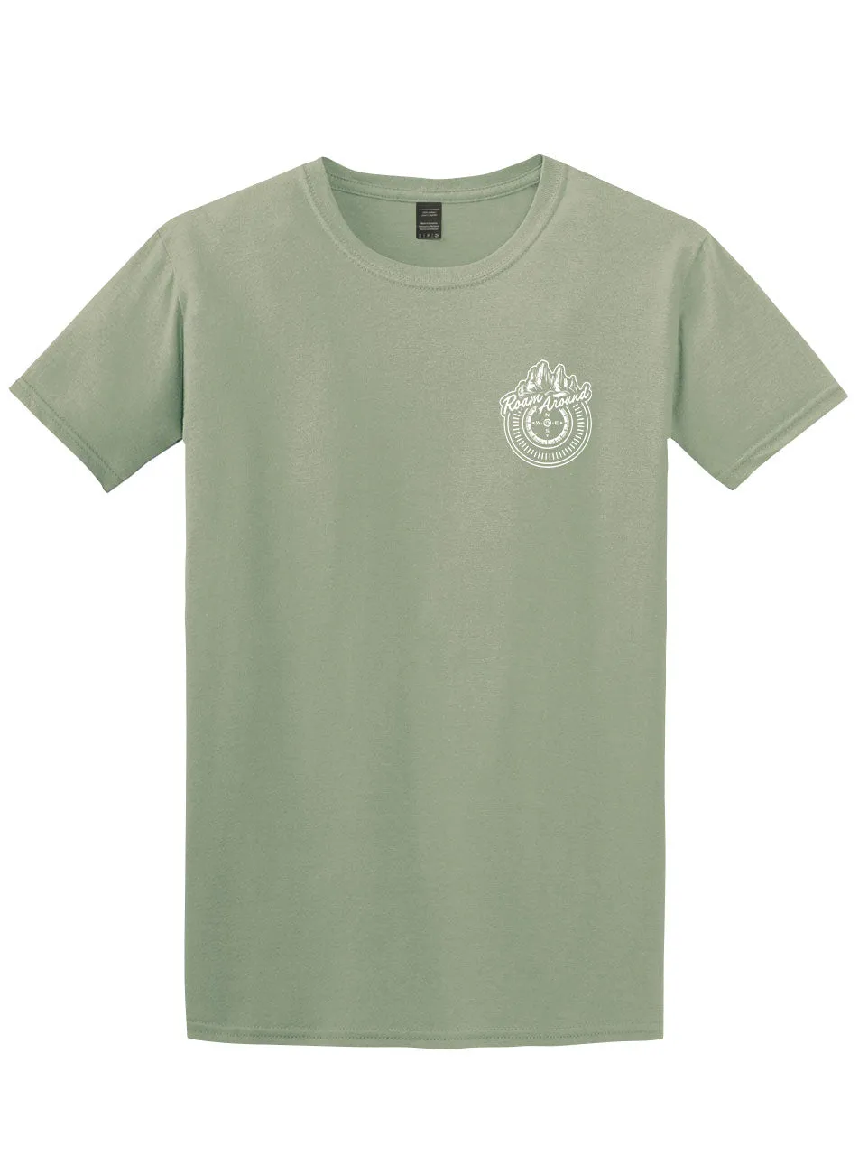Side by Side Back Print with Pocket Print T-Shirt