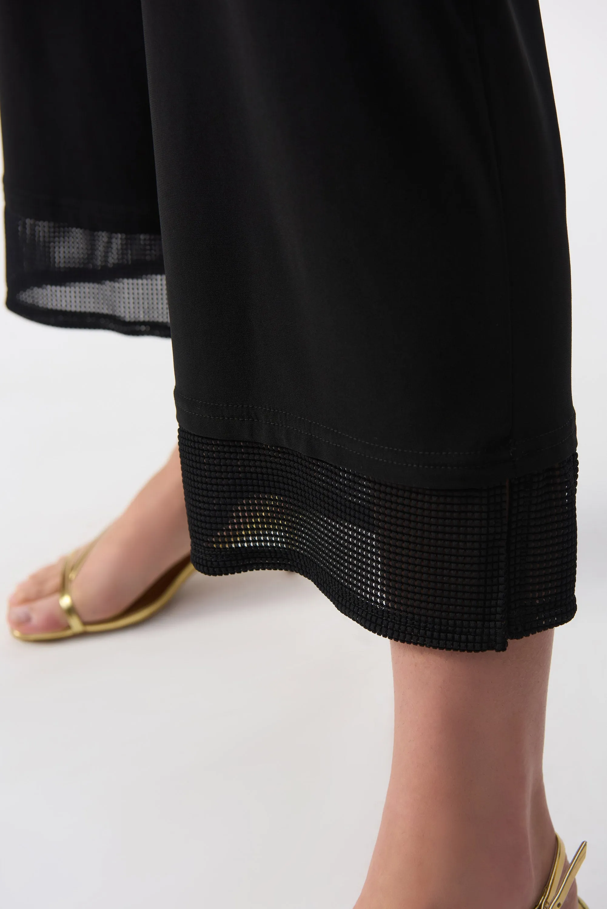 Silky Knit Culotte with Mesh detail-  Joseph Ribkoff