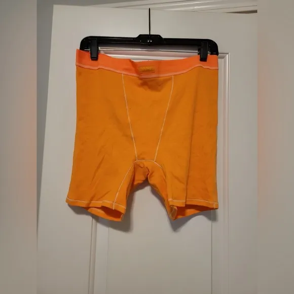 SKIMS COTTON RIB BOXERS APRICOT LARGE NWT