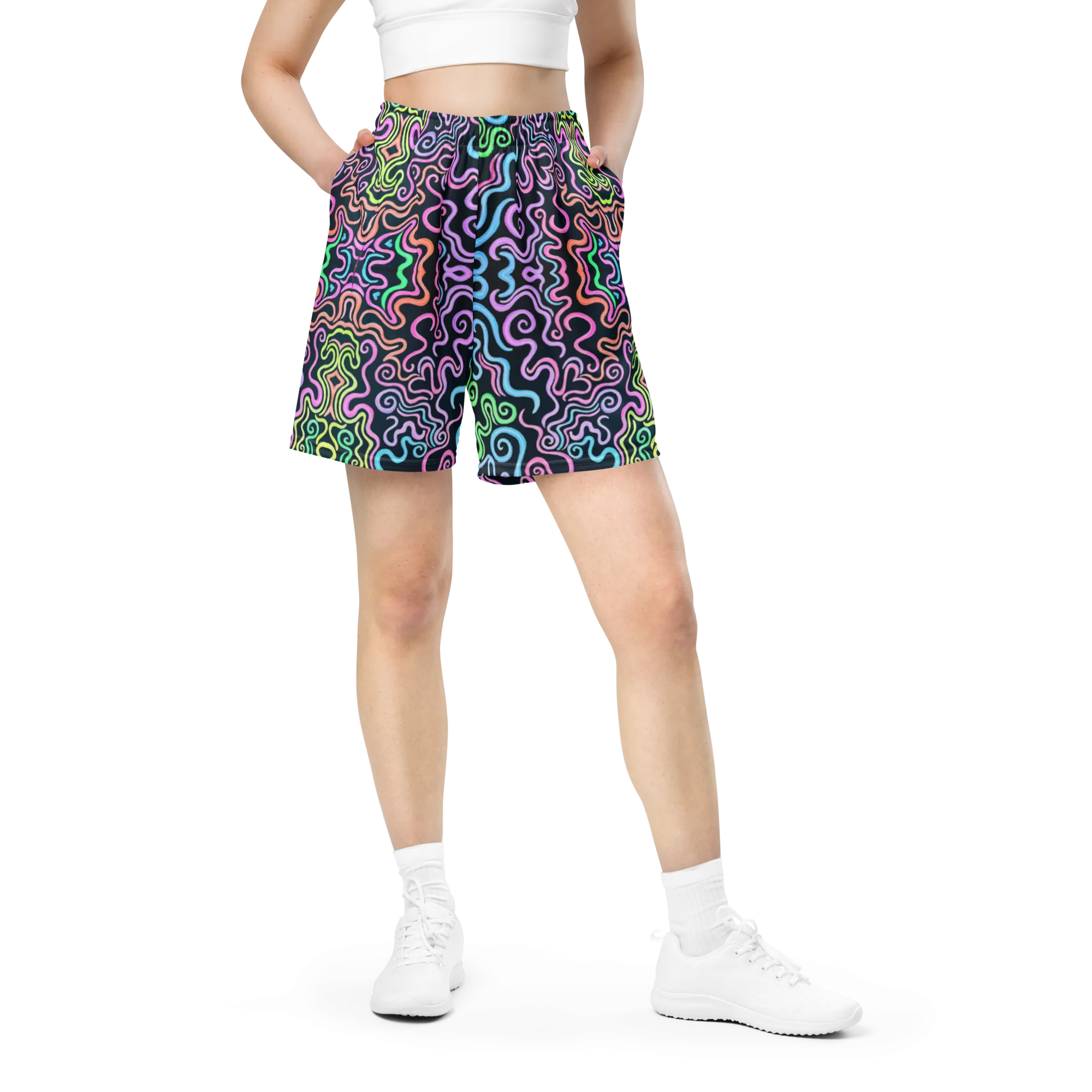 Soft Athletic Shorts (100% Recycled Material)- "Glow" Design
