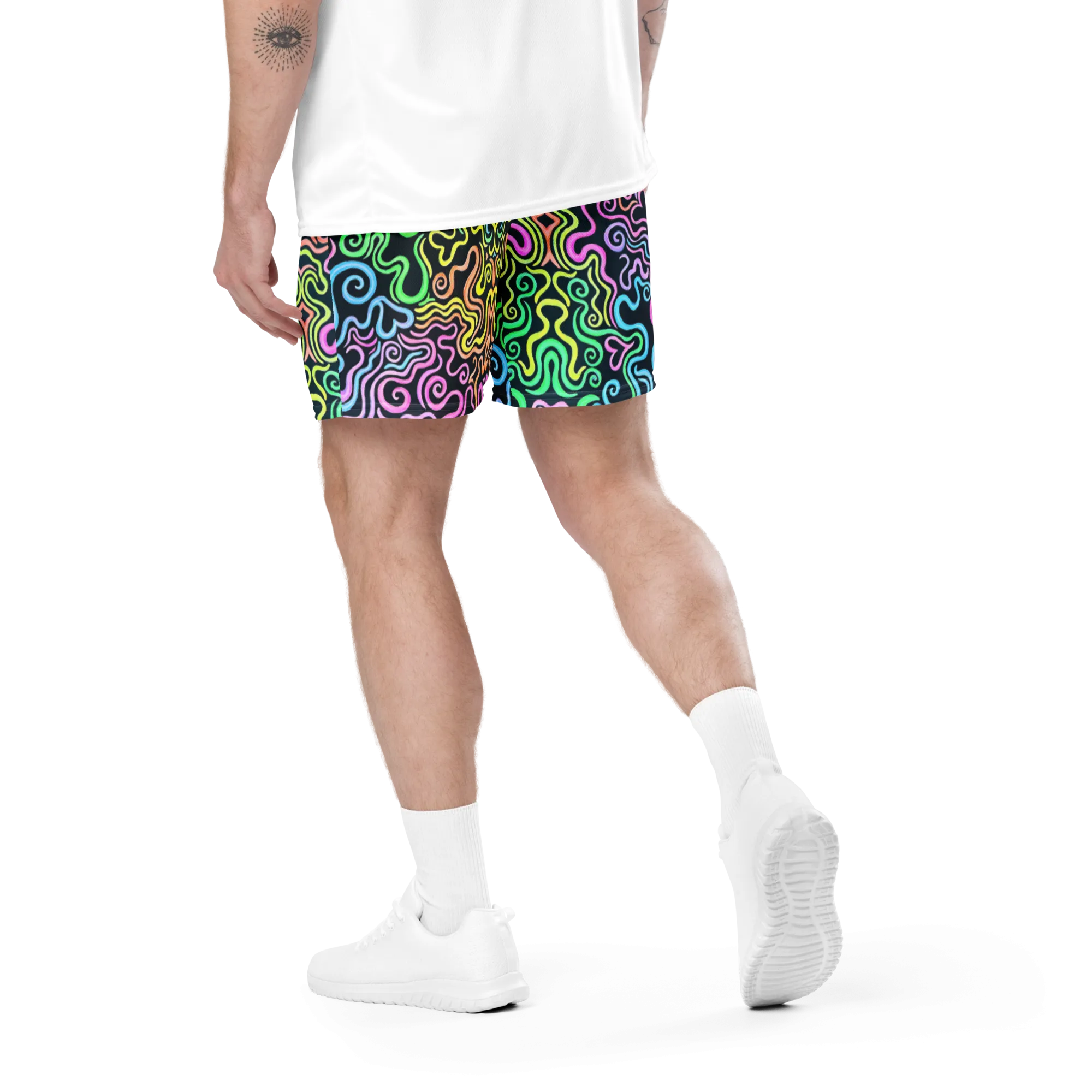 Soft Athletic Shorts (100% Recycled Material)- "Glow" Design