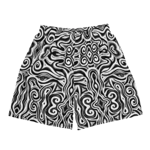 Soft Athletic Shorts (100% Recycled Material)- "Time Travel" Design