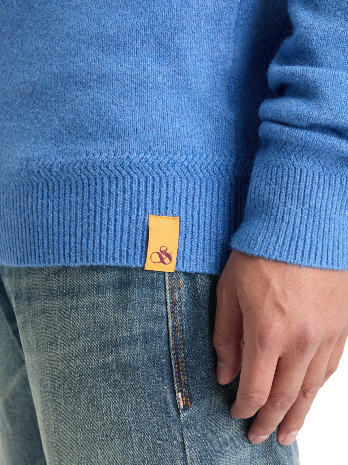 Soft Crew Neck Knit - Smart Blue