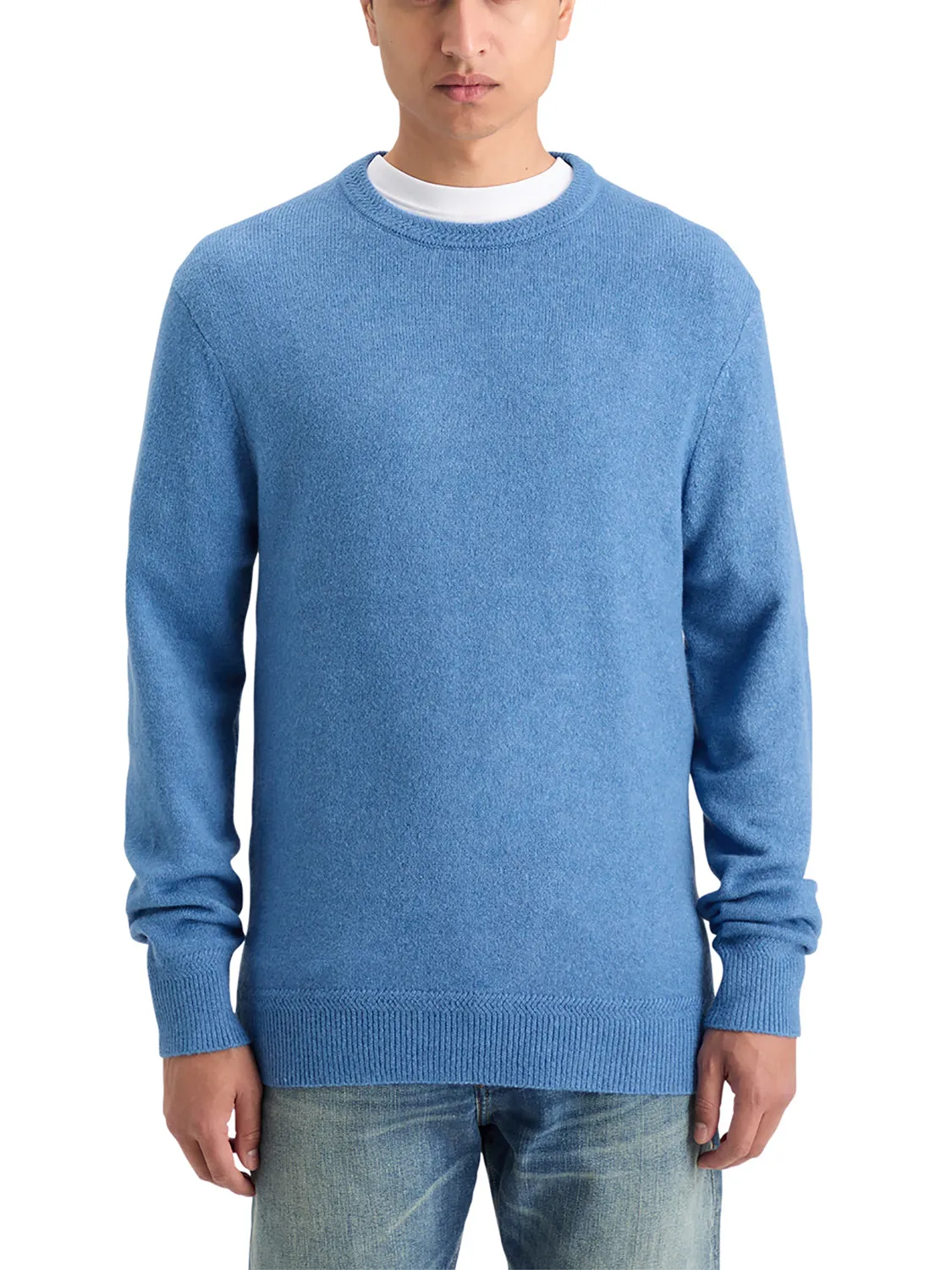 Soft Crew Neck Knit - Smart Blue