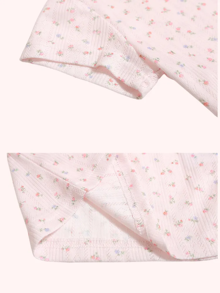 Soft Floral Ribbon Top