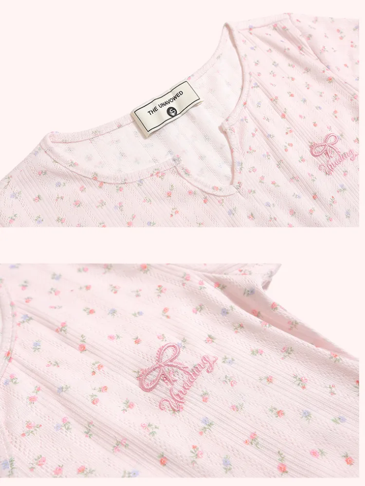 Soft Floral Ribbon Top