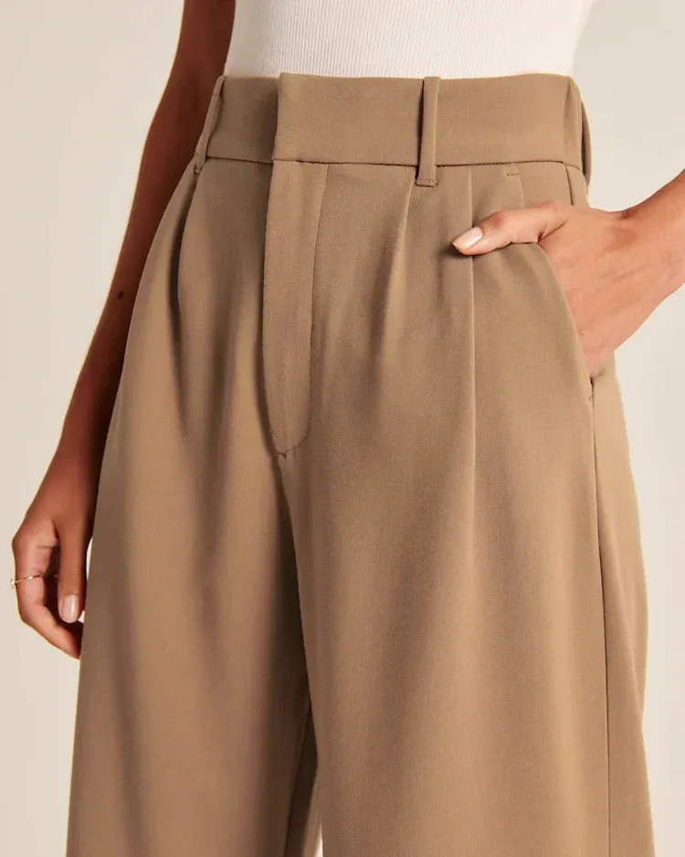 Sophie™️ | Chic Black High Waisted Trousers