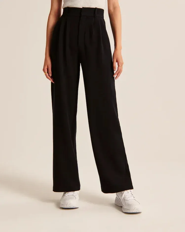 Sophie™️ | Chic Black High Waisted Trousers
