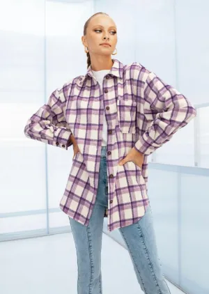 South West Shirt Purple Check