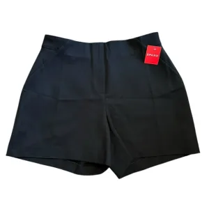 SPANX black ponte pull on elastic waist tummy control 4.5” shorts sz 2X - NWT!