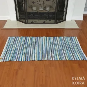 Splash 1 - Handwoven Rag Rug (24 x 48 inches)